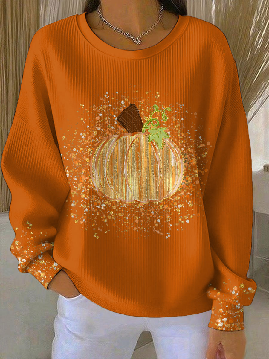 Eva - Halloween trui dames oversized en lang met ronde hals en print