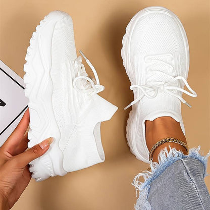 Eva - Stoere Orthopedische Sneakers Dames met Dikke Zool en Ademende Constructie