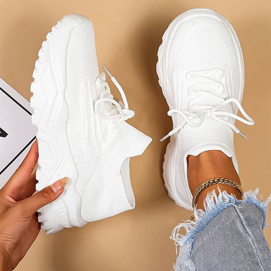 Eva - Stoere Orthopedische Sneakers Dames met Dikke Zool en Ademende Constructie