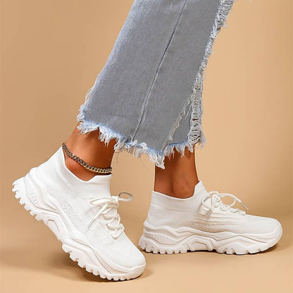 Eva - Stoere Orthopedische Sneakers Dames met Dikke Zool en Ademende Constructie