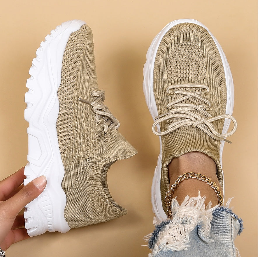 Eva - Stoere Orthopedische Sneakers Dames met Dikke Zool en Ademende Constructie