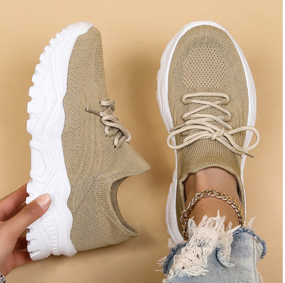 Eva - Stoere Orthopedische Sneakers Dames met Dikke Zool en Ademende Constructie