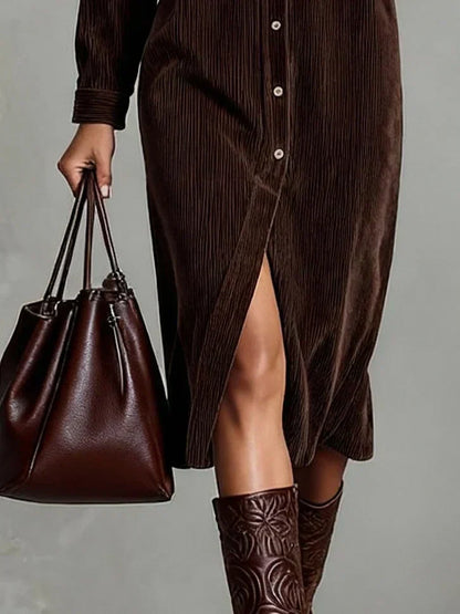 Femke - Blousejurk dames midi oversized en casual met lange mouw