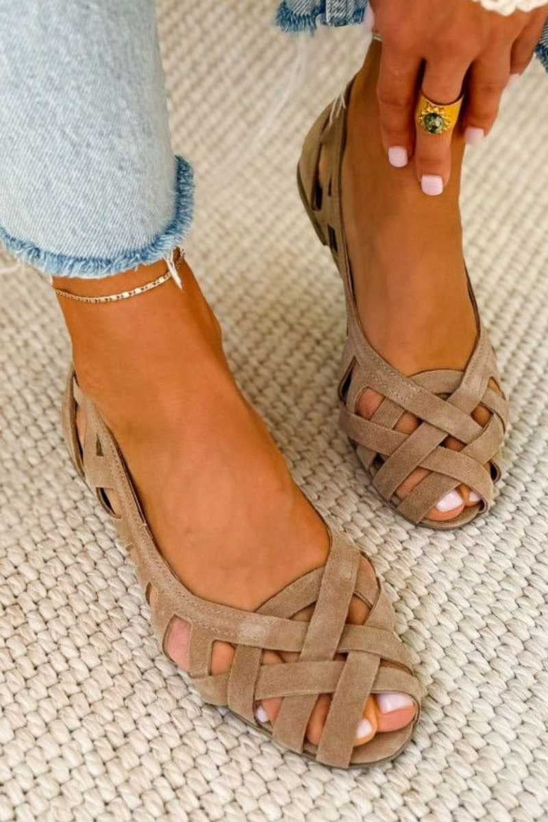 Femke - Boho Orthopedische Sandalen Dames met Gevlochten Bandjes en Platte Zool