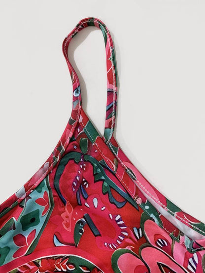 Femke - Boho Zomerjurk Dames met Spaghettibandjes en Paisley Print