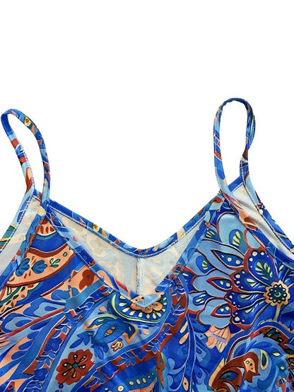 Femke - Boho Zomerjurk Dames met Spaghettibandjes en Paisley Print