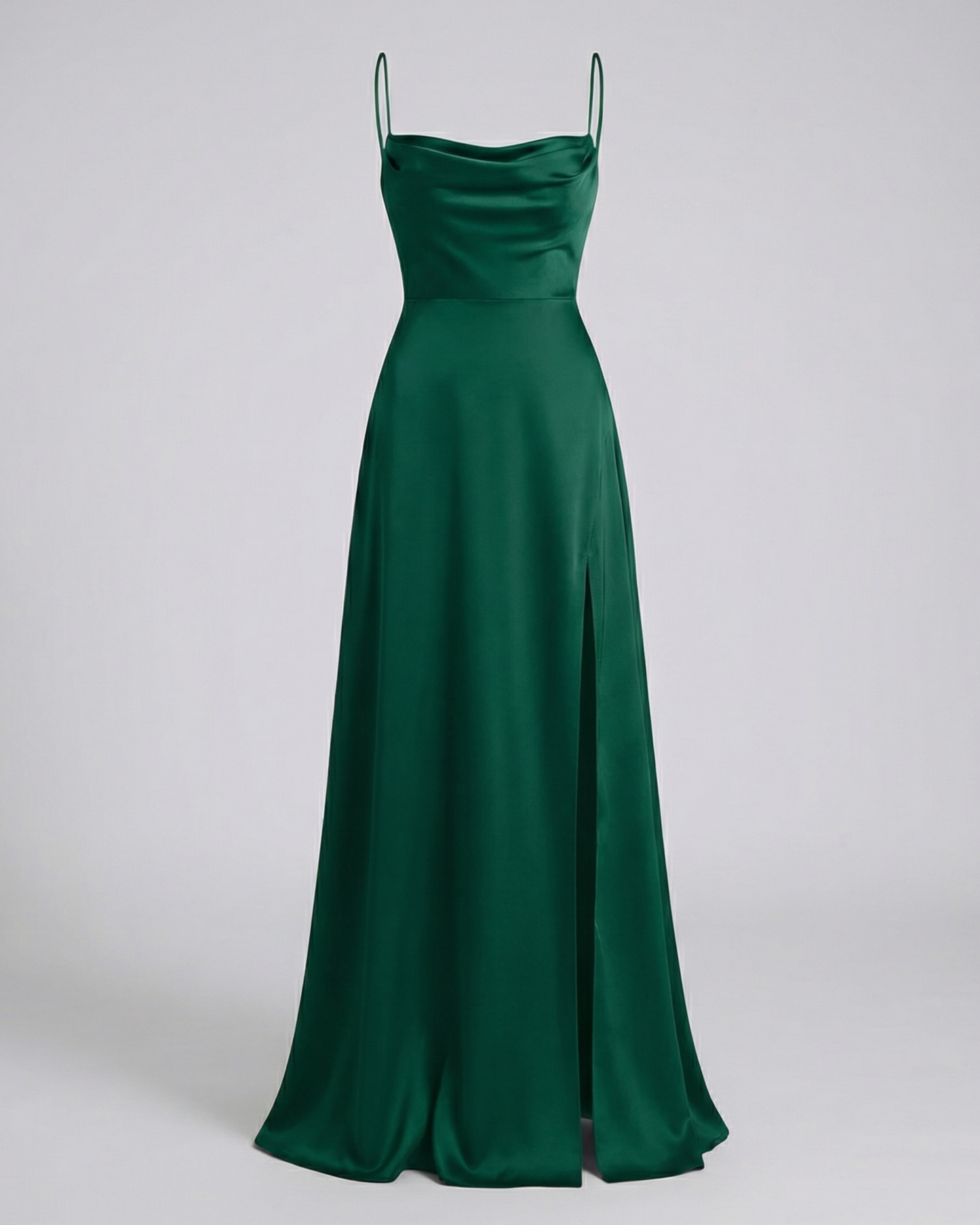 Femke - Elegante Bruiloft Gastenjurk Dames Maxi met Waterval-hals en Split