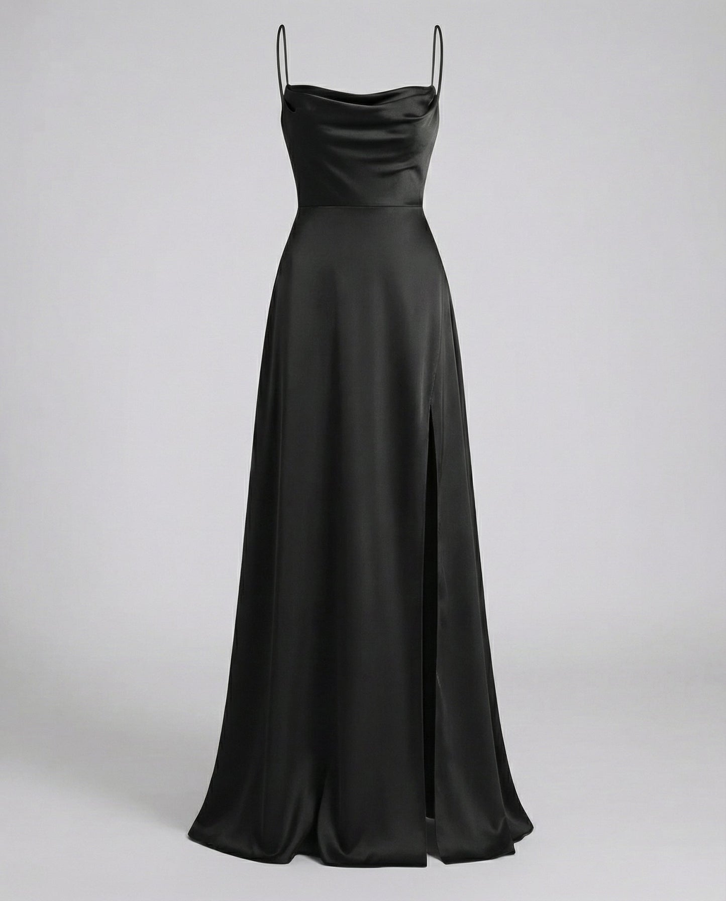 Femke - Elegante Bruiloft Gastenjurk Dames Maxi met Waterval-hals en Split