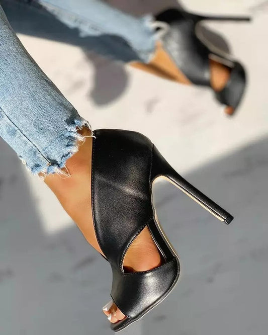 Femke - Elegante Orthopedische Sandalen Dames met Peep Toe en Stilettohak