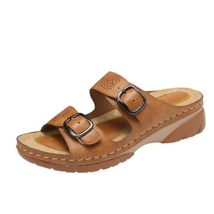 Femke - Orthopedische Sandalen Dames met Dubbele Gesp en Brede Pasvorm