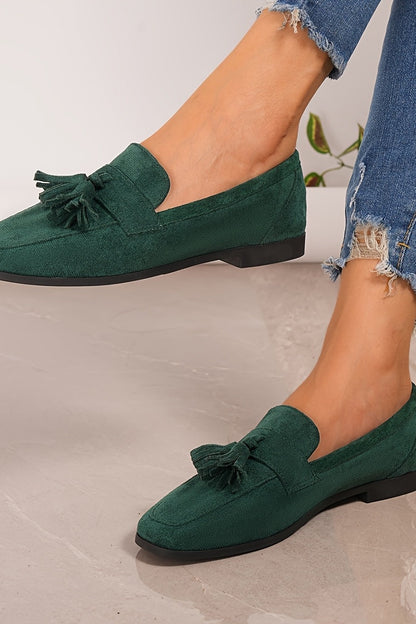 Fenna - Comfort Dames Loafers in Suède Stijl met Kwastjes