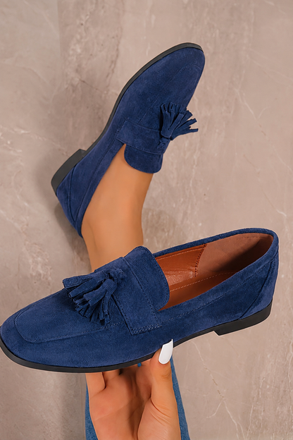 Fenna - Comfort Dames Loafers in Suède Stijl met Kwastjes