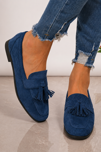 Fenna - Comfort Dames Loafers in Suède Stijl met Kwastjes