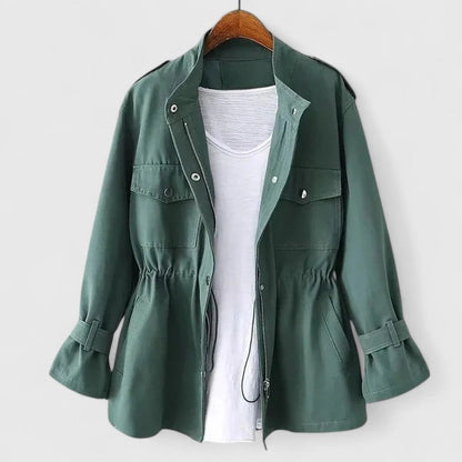 Fenna - Dames Regenjas voor de Herfst met Verstelbare Taille
