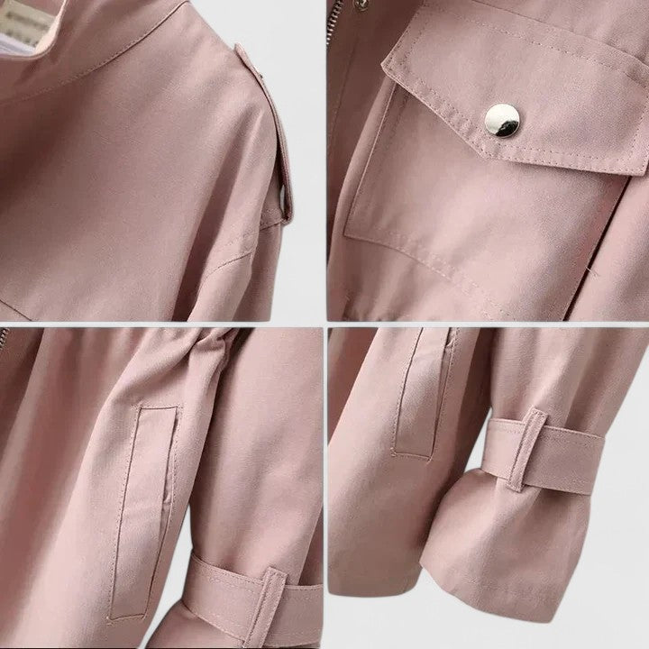 Fenna - Dames Regenjas voor de Herfst met Verstelbare Taille