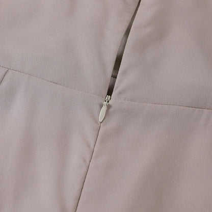Fenna - Elegante Bruiloft Gastenjurk Dames met Waterval V-hals en Hoge Split