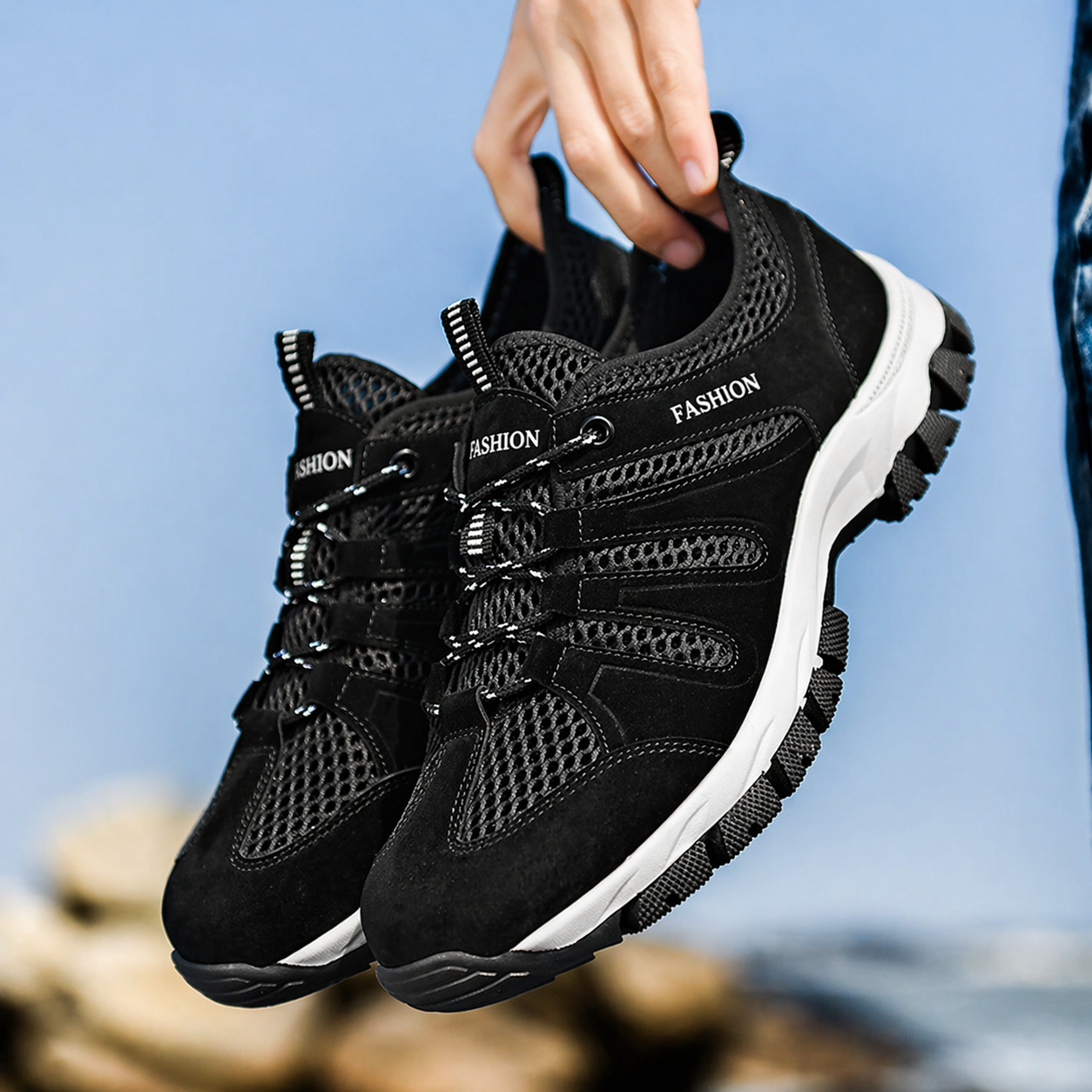 Fenna - Stoere Orthopedische Sneakers Dames met Veters en Geprofileerde Zool