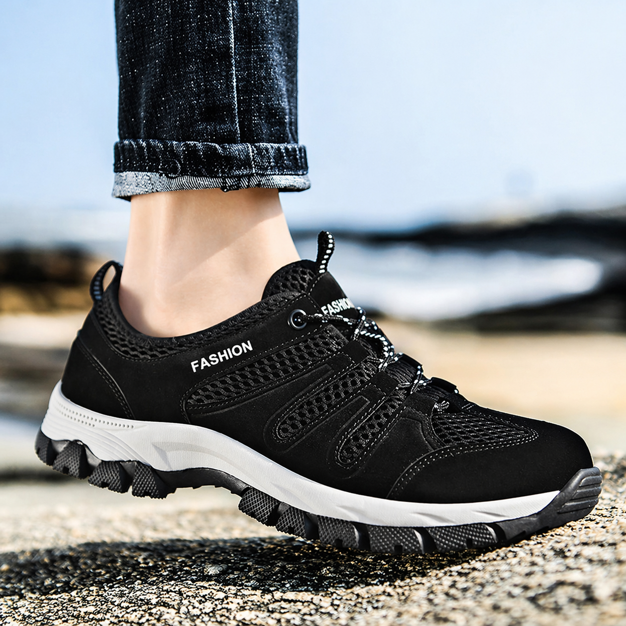 Fenna - Stoere Orthopedische Sneakers Dames met Veters en Geprofileerde Zool