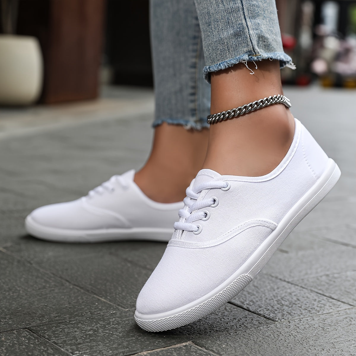 Fenna - Vintage Comfort Sneakers Dames met Veters en Lichtgewicht Zool