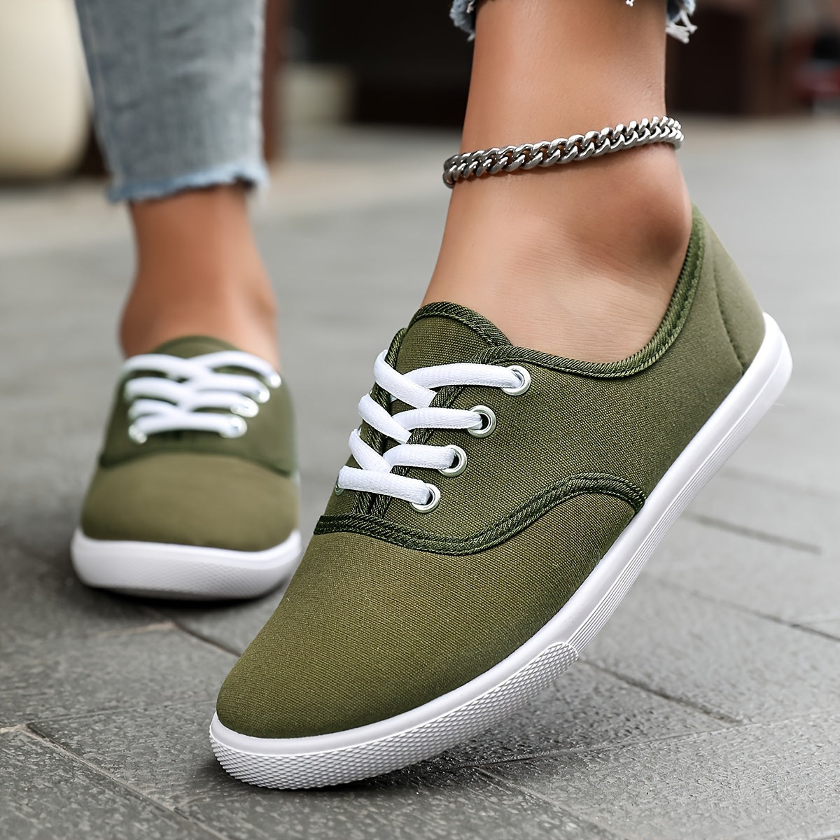 Fenna - Vintage Comfort Sneakers Dames met Veters en Lichtgewicht Zool