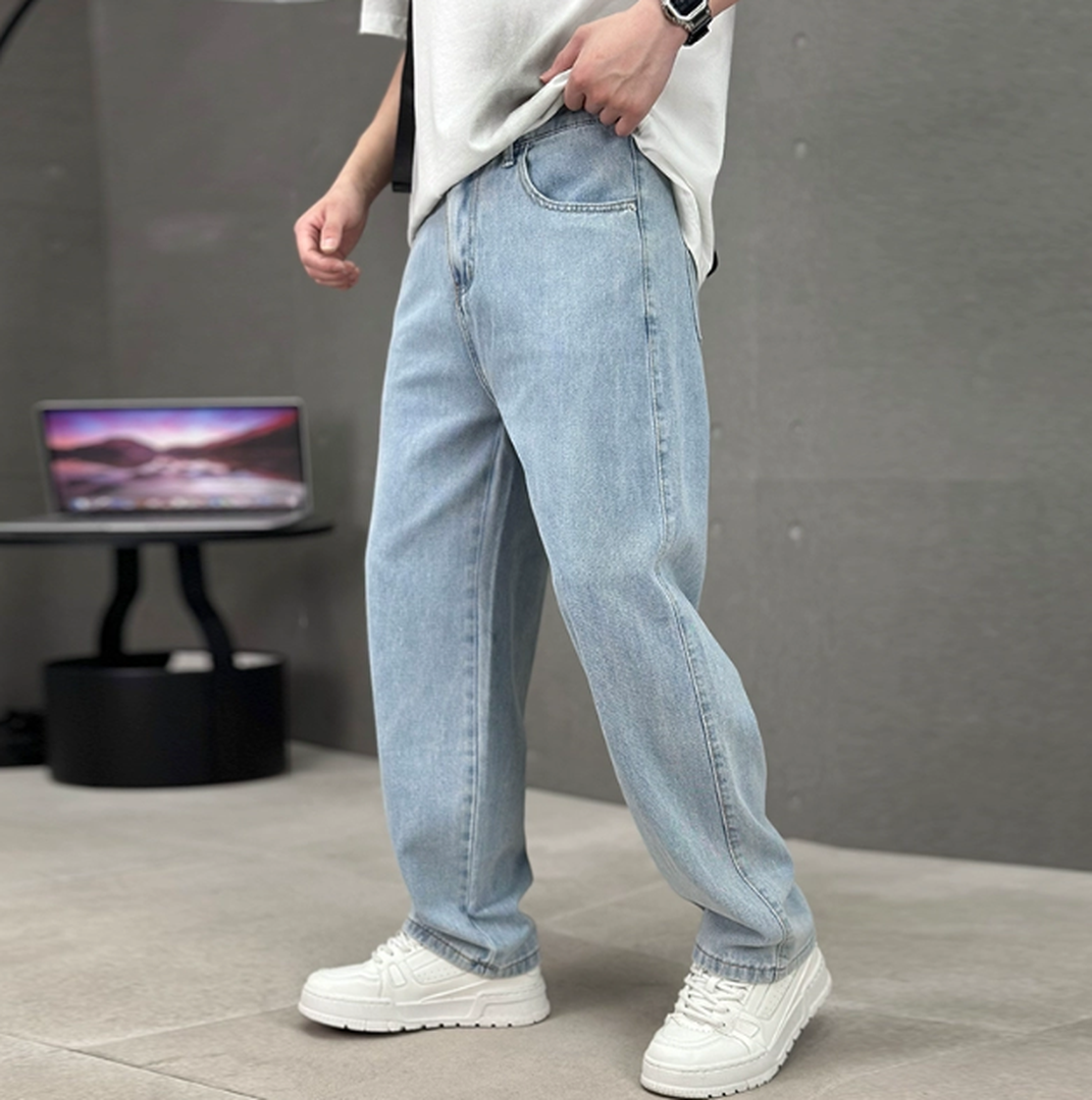 Finn - Jeans heren straight leg en ruim met lange pijp