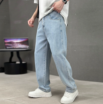 Finn - Jeans heren straight leg en ruim met lange pijp