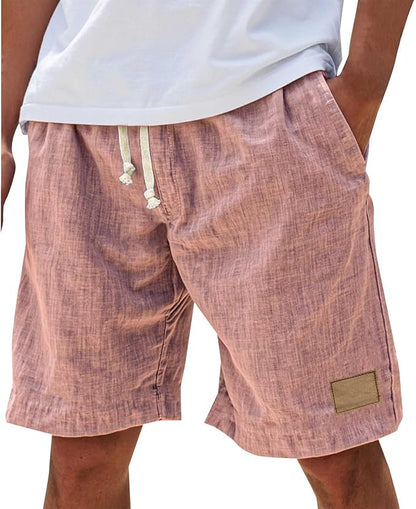 Finn - Stoere Linnen Korte Broek Heren met Koordsluiting en Zijzakken