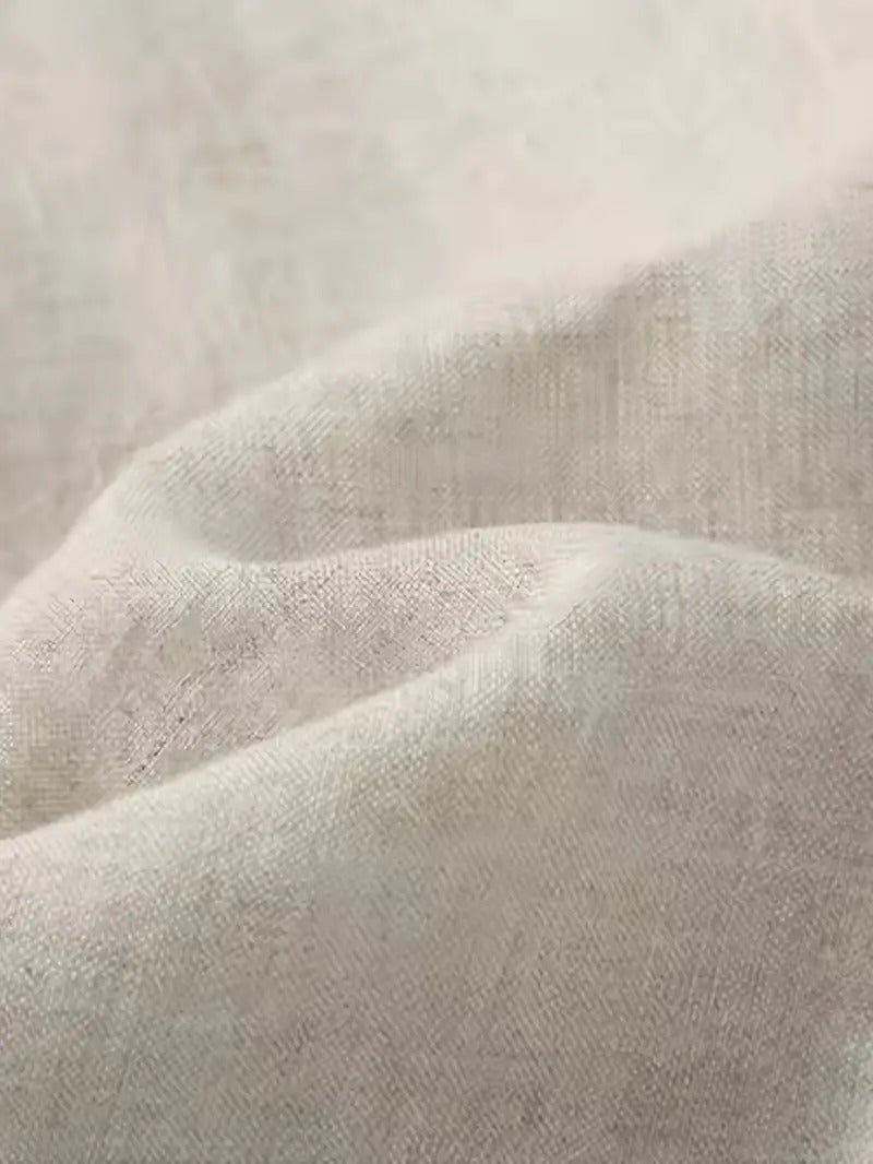 Finn - Trendy Wijde Linnen Broek Heren met Elastische Taille en Zakken