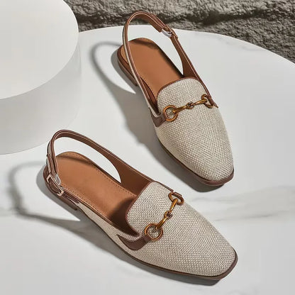Floor - Chique Orthopedische Sandalen Dames met Slingback en Gouden Horsebit