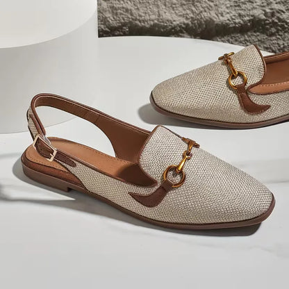 Floor - Chique Orthopedische Sandalen Dames met Slingback en Gouden Horsebit