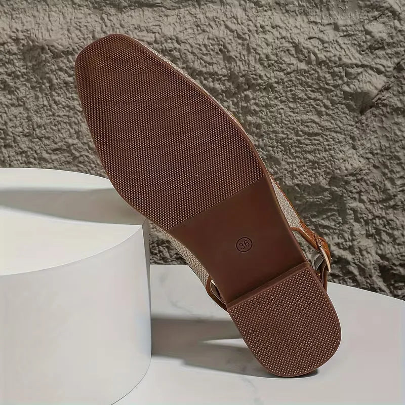 Floor - Chique Orthopedische Sandalen Dames met Slingback en Gouden Horsebit