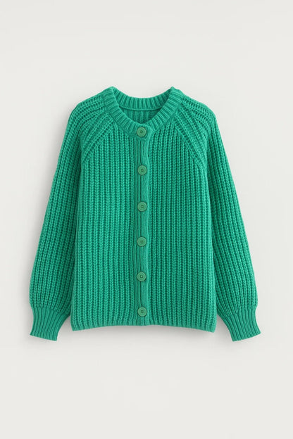 Gebreid Vest | Grove Structuur met Doorlopende Knoopsluiting | Warm en Stoer