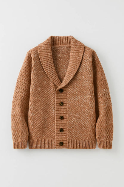 Vest Heren - Gebreid Knoopmodel met Brede Sjaalkraag | Klassiek