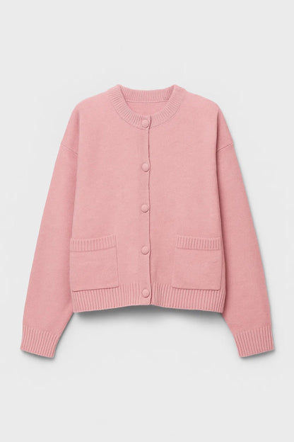 Gebreid Vest | Minimalistisch Ontwerp met Opgestikte Zakken | Comfortabel en Tijdloos