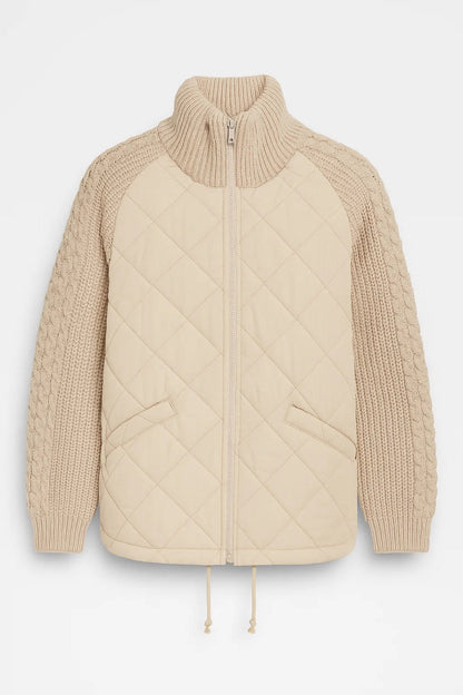 Gebreide Damesjas | Gevoerde Ritssluiting Jas | Comfortabele Tussenlaag