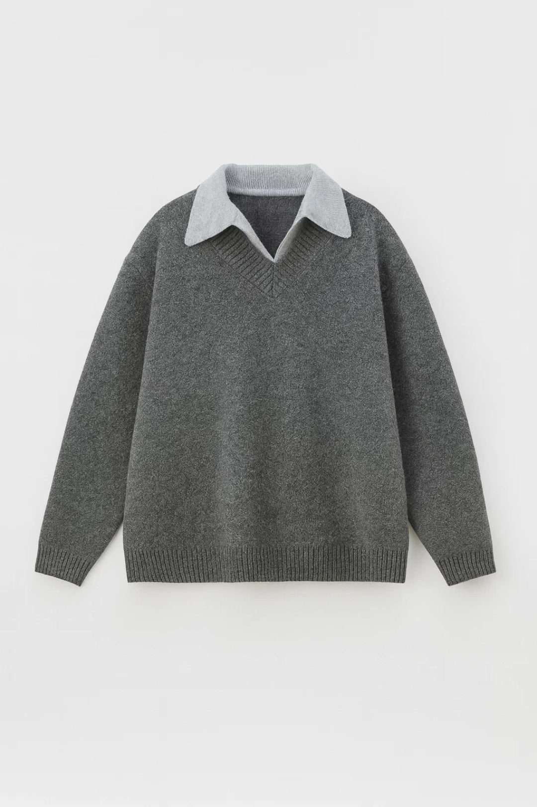 Trui Dames | Gebreid | Contrasterende Kraag | Herfst | Comfortabele pasvorm | Ideaal voor koelere dagen