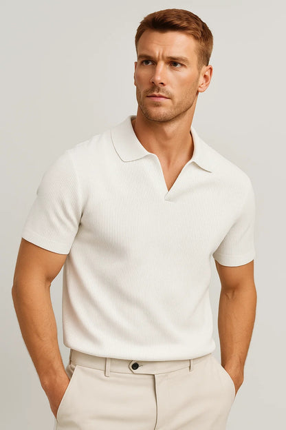 Polo Heren | Ribstructuur | Licht | Zomer | Comfortabele pasvorm