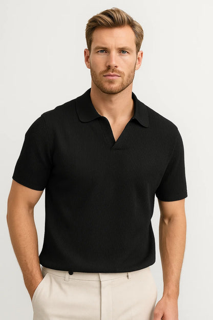 Polo Heren | Ribstructuur | Licht | Zomer | Comfortabele pasvorm