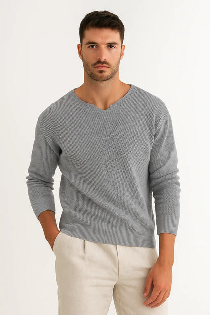 Trui Heren | V-hals | Fijne Textuur | Winter | Comfortabele pasvorm