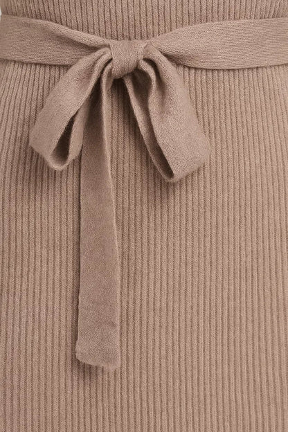 Gebreide Jurk | Mini Model met Tailleceintuur | Warm en Modern