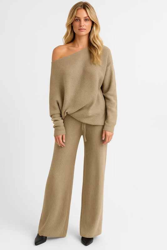 Gebreide Lounge Set | Comfortabel Tweedelig Pak | Casual en Losvallend