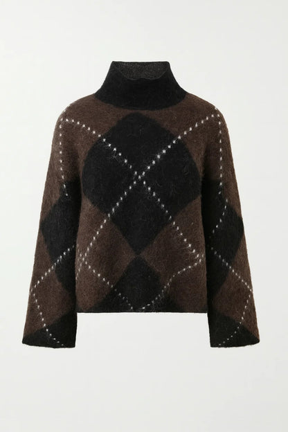 Set Dames | Gebreid | Ruitmotief | Winter | Comfortabele pasvorm | Ideaal voor koude dagen