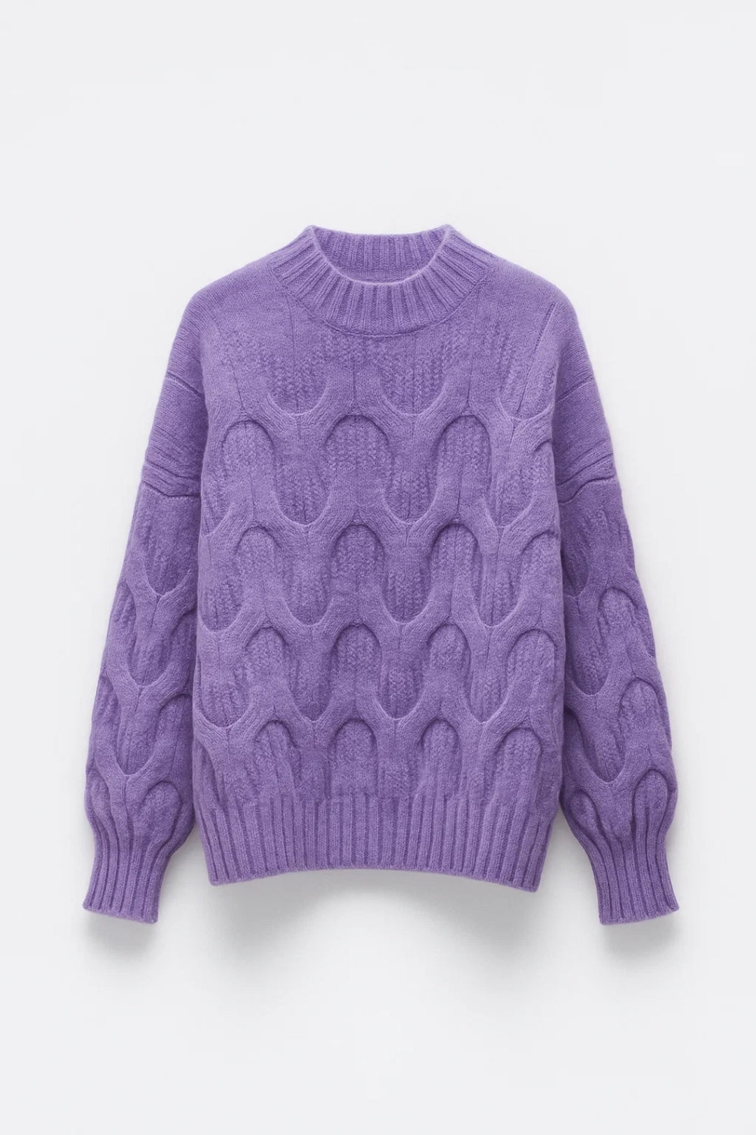 Gebreide Trui | 3D Structuur met Ronde Hals | Trendy en Textuurrijk
