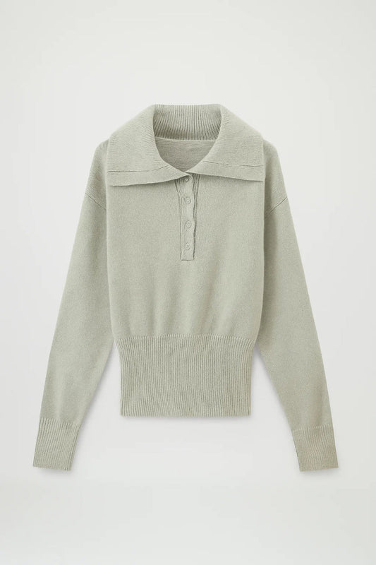 Gebreide Trui | Polokraag met Knoopsluiting | Verfijnd en Comfortabel