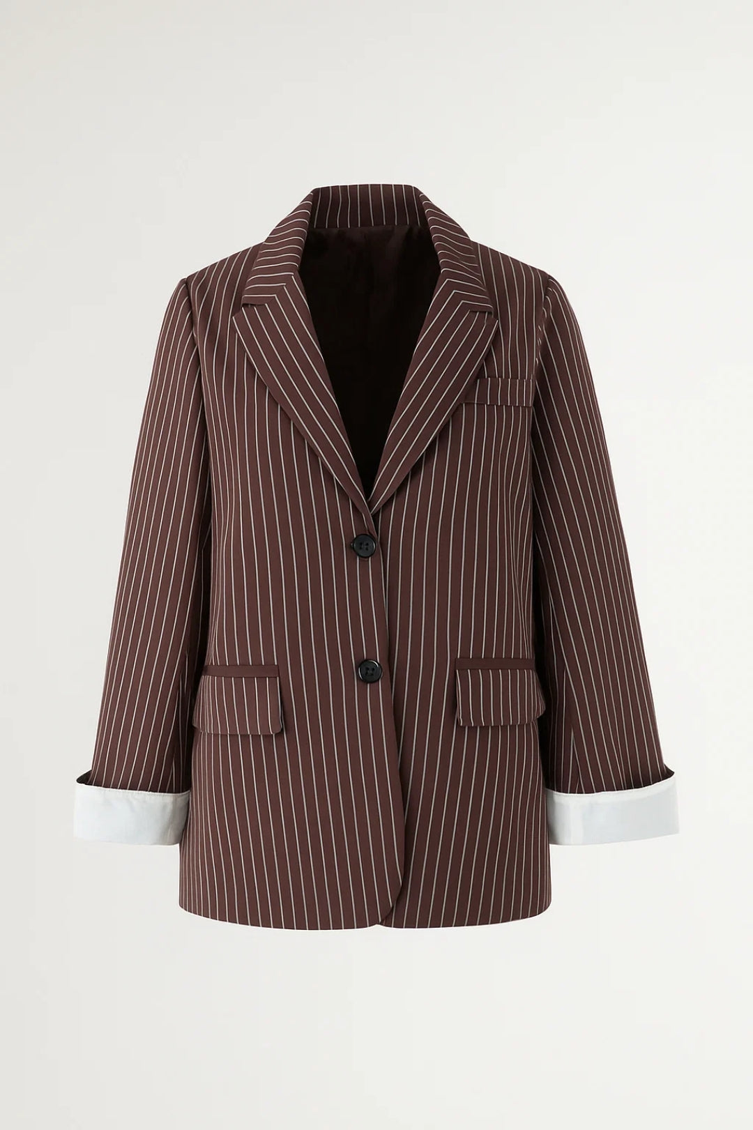 Gestreepte Damesblazer | Klassiek Reversmodel met Knoopsluiting | Zakelijk en Tijdloos