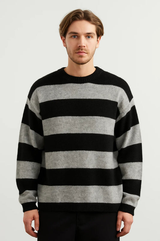 Trui Heren | Gestreept | Ronde Hals | Winter | Comfortabele pasvorm