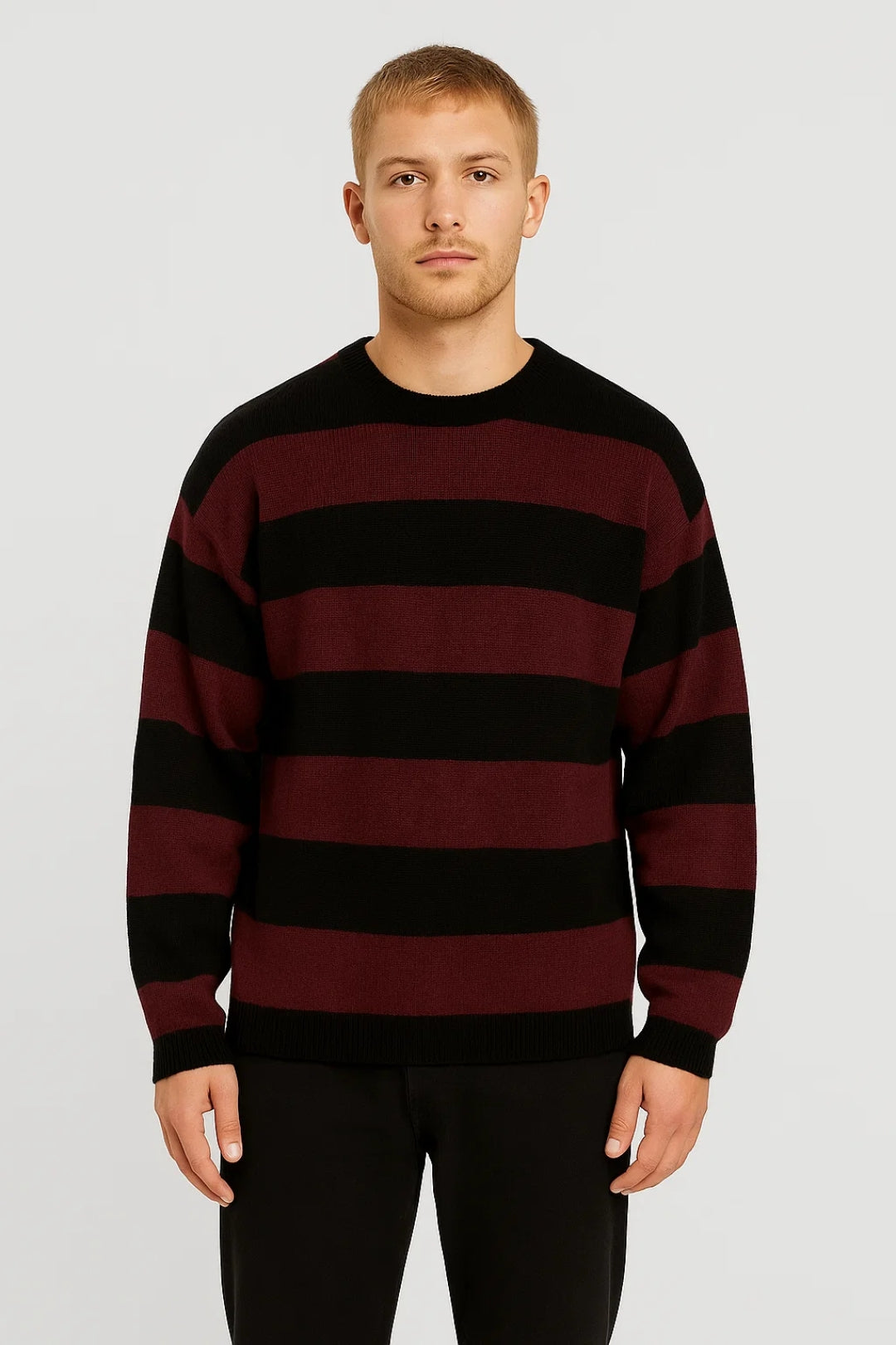 Trui Heren | Gestreept | Ronde Hals | Winter | Comfortabele pasvorm