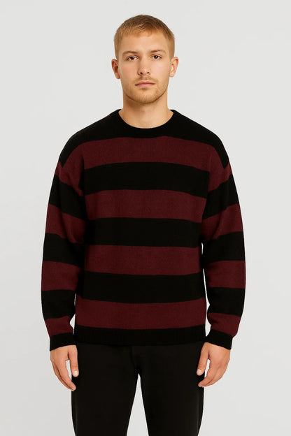 Trui Heren | Gestreept | Ronde Hals | Winter | Comfortabele pasvorm