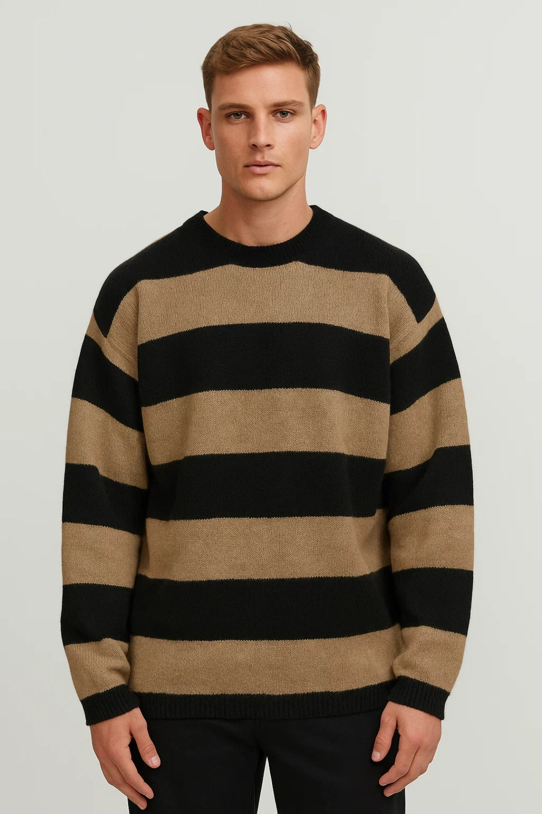 Trui Heren | Gestreept | Ronde Hals | Winter | Comfortabele pasvorm