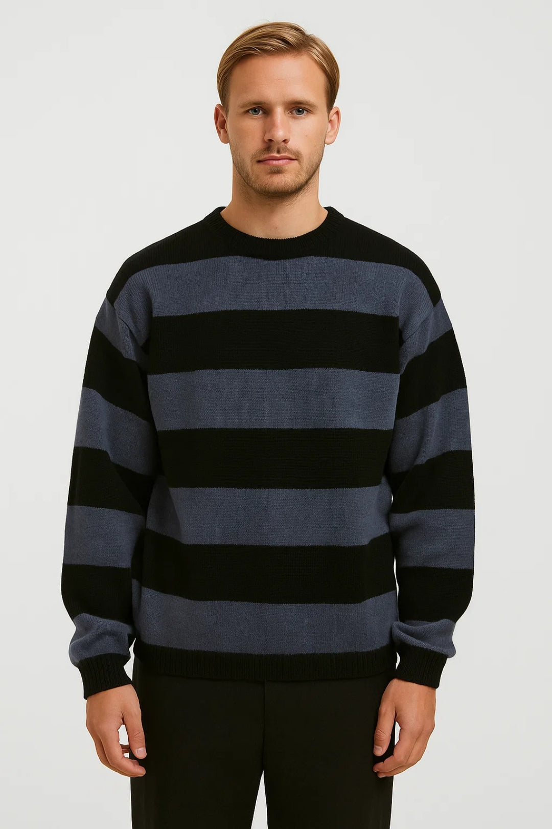 Trui Heren | Gestreept | Ronde Hals | Winter | Comfortabele pasvorm